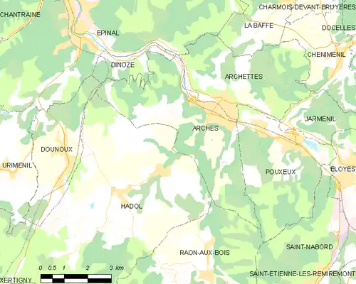 Detailkaart van de gemeente