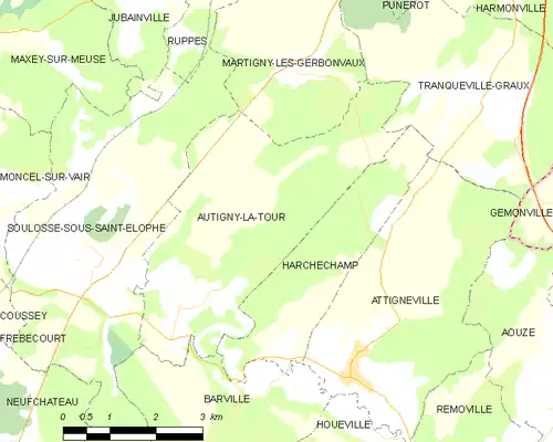 Detailkaart van de gemeente