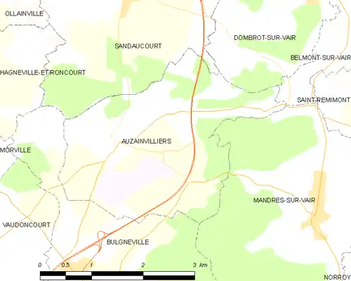 Detailkaart van de gemeente