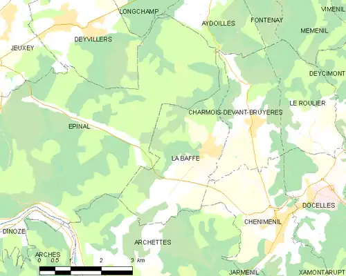 Detailkaart van de gemeente