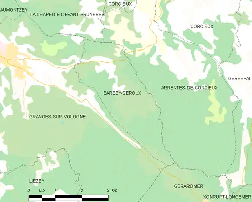 Detailkaart van de gemeente