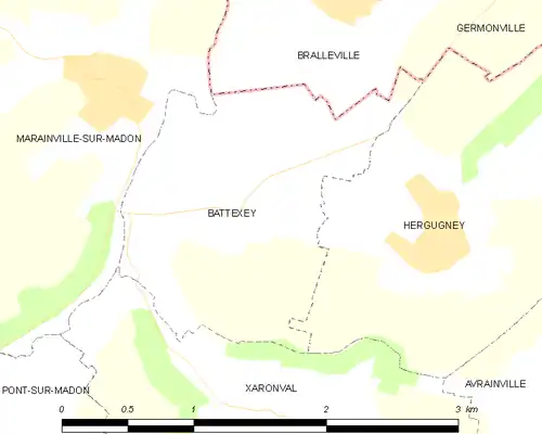 Detailkaart van de gemeente