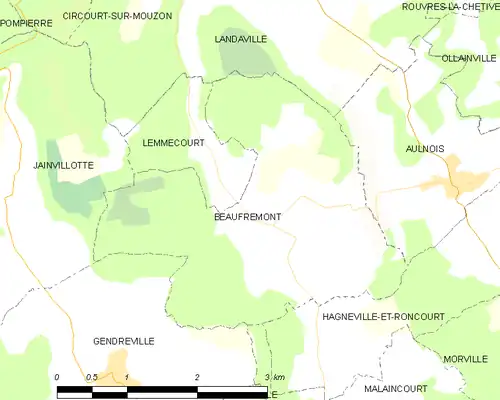 Detailkaart van de gemeente