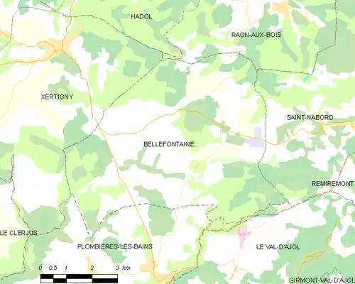 Detailkaart van de gemeente