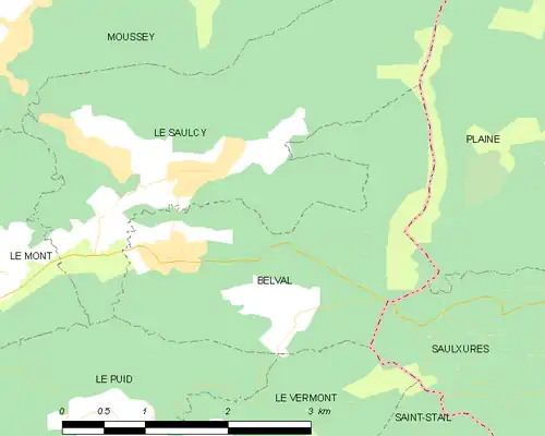 Detailkaart van de gemeente