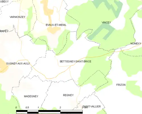 Detailkaart van de gemeente