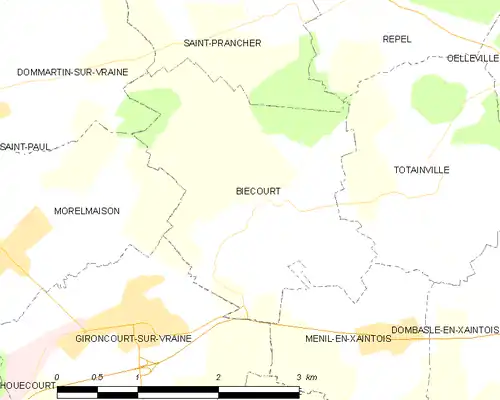 Detailkaart van de gemeente
