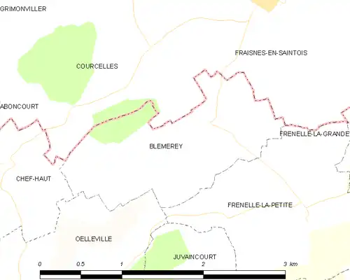 Detailkaart van de gemeente