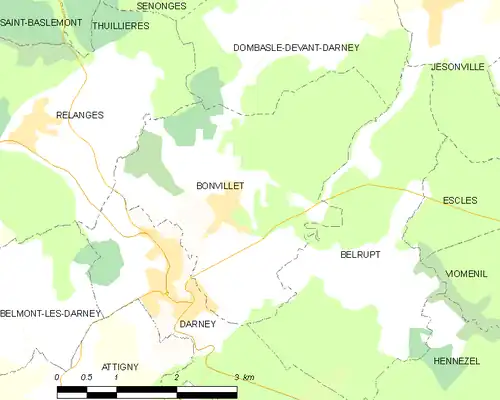 Detailkaart van de gemeente