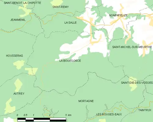 Detailkaart van de gemeente