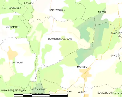 Detailkaart van de gemeente