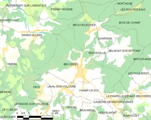 Detailkaart van de gemeente