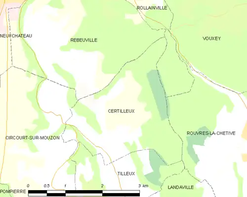 Detailkaart van de gemeente