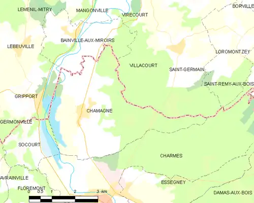 Detailkaart van de gemeente