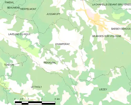 Detailkaart van de gemeente