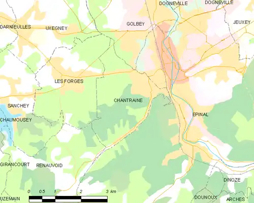 Detailkaart van de gemeente