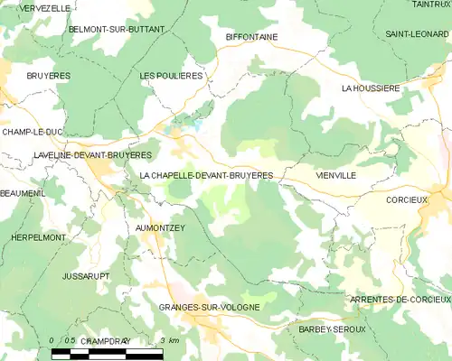 Detailkaart van de gemeente