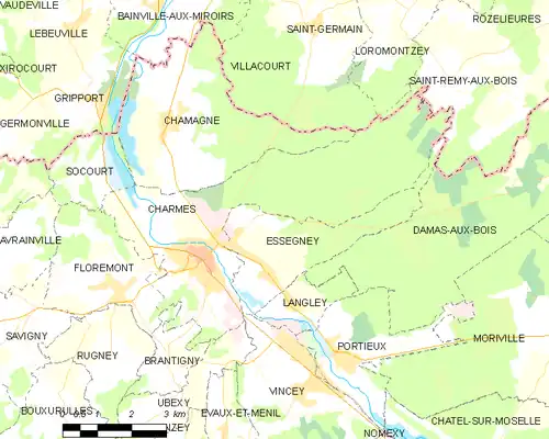 Detailkaart van de gemeente