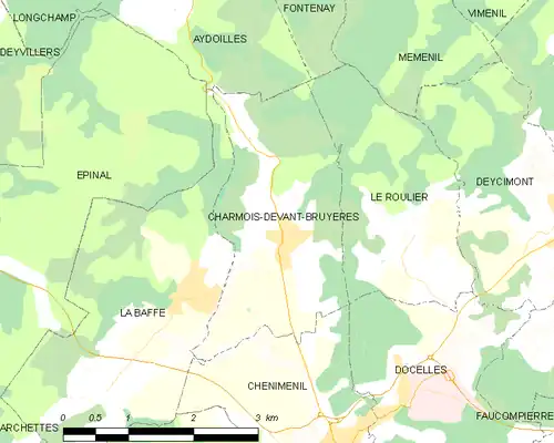 Detailkaart van de gemeente