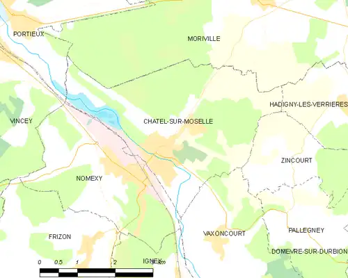 Detailkaart van de gemeente