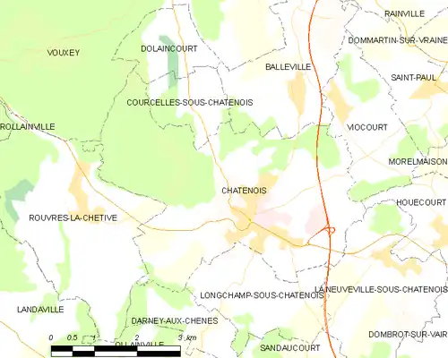 Detailkaart van de gemeente