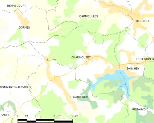 Detailkaart van de gemeente