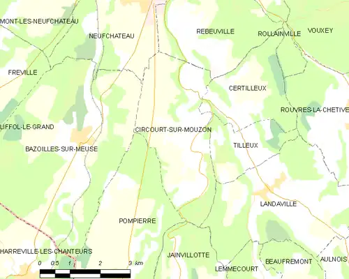 Detailkaart van de gemeente