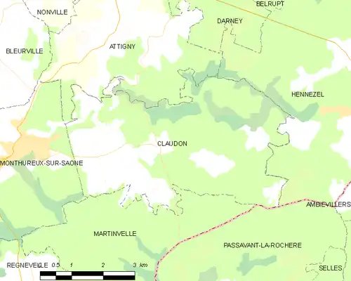 Detailkaart van de gemeente