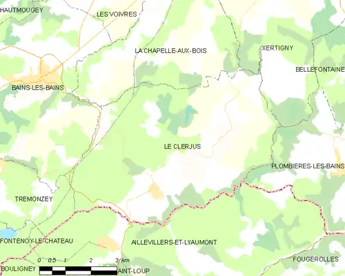 Detailkaart van de gemeente