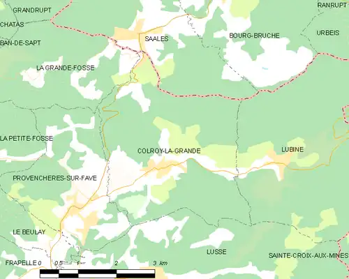 Detailkaart van de gemeente