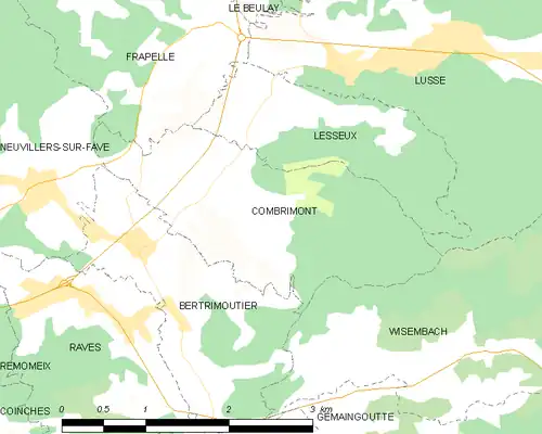 Detailkaart van de gemeente
