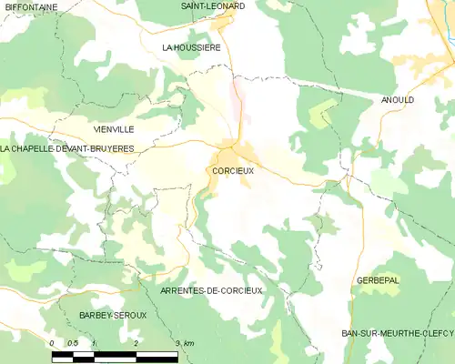 Detailkaart van de gemeente