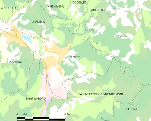 Detailkaart van de gemeente