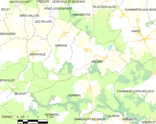 Detailkaart van de gemeente