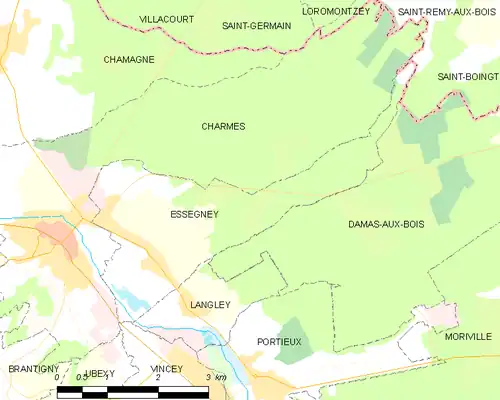 Detailkaart van de gemeente