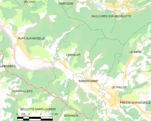 Detailkaart van de gemeente