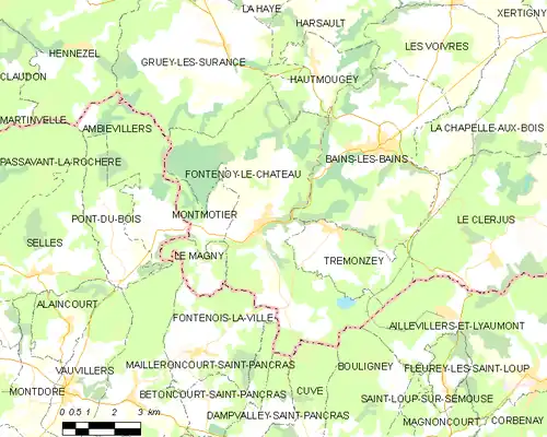 Detailkaart van de gemeente