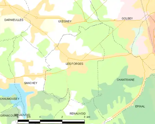 Detailkaart van de gemeente