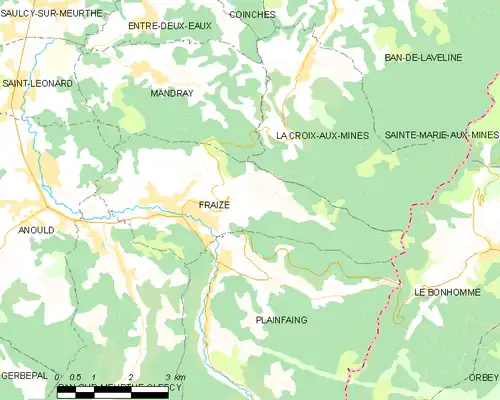 Detailkaart van de gemeente