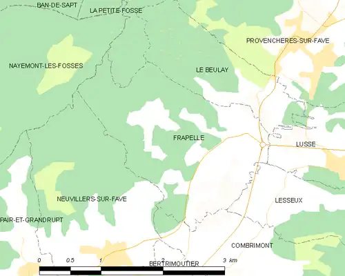 Detailkaart van de gemeente