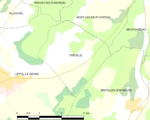 Detailkaart van de gemeente