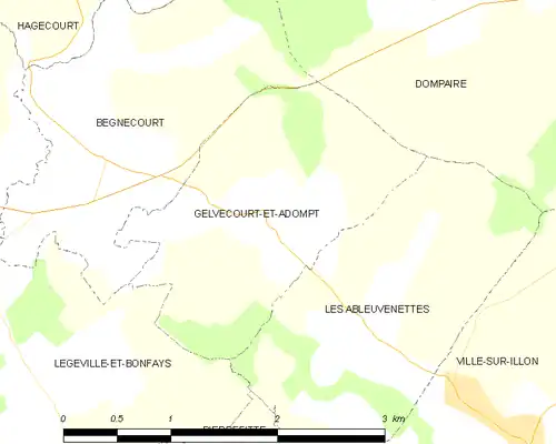 Detailkaart van de gemeente