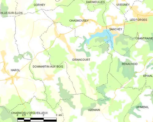 Detailkaart van de gemeente