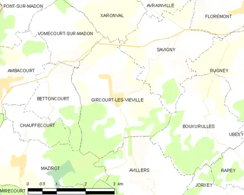 Detailkaart van de gemeente