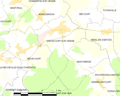 Detailkaart van de gemeente