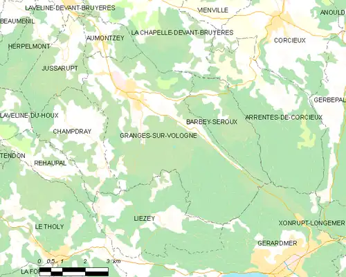 Detailkaart van de gemeente