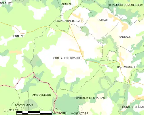 Detailkaart van de gemeente