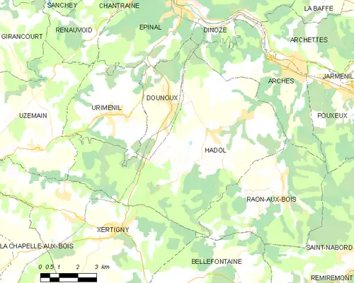 Detailkaart van de gemeente