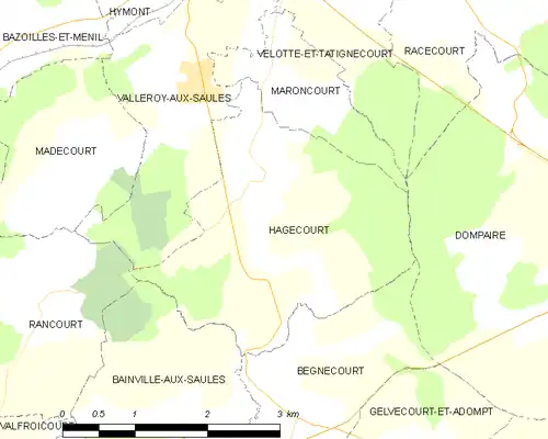 Detailkaart van de gemeente