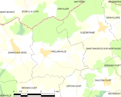 Detailkaart van de gemeente